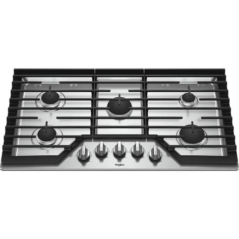 whirlpool 36 stainless steel gas cooktop